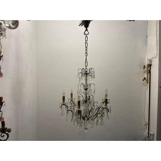 Vintage Crystal Chandelier, 1950s For Sale - Image 10 of 14