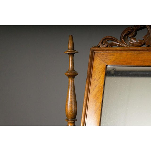 Brown Gründerzeit Table Mirror For Sale - Image 8 of 11