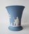 Vintage 1975 Wedgwood Blue Jasperware Small Flared Bud Vase - "Venus & Cupid" For Sale - Image 11 of 13