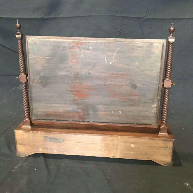 Brown Georgian Regency Mahogany Dressing Table Swing Mirror Toilet With Lions Heads For Sale - Image 8 of 9