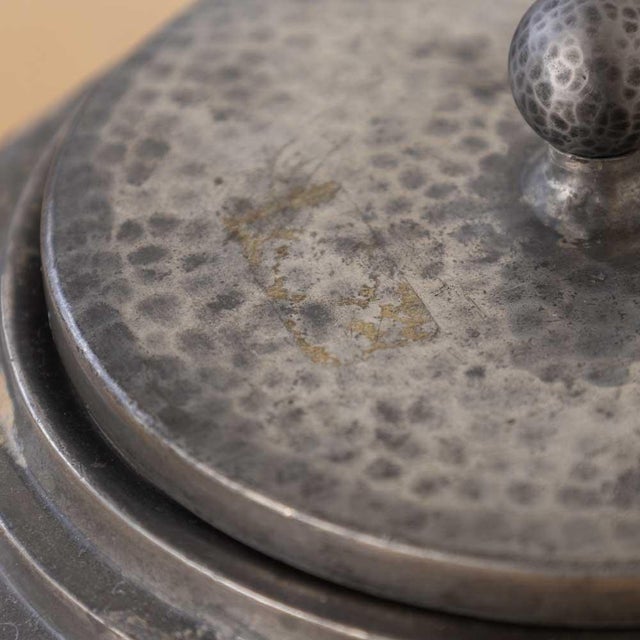 1930s 1930s Art Deco Pewter Jar With Lid For Sale - Image 5 of 12
