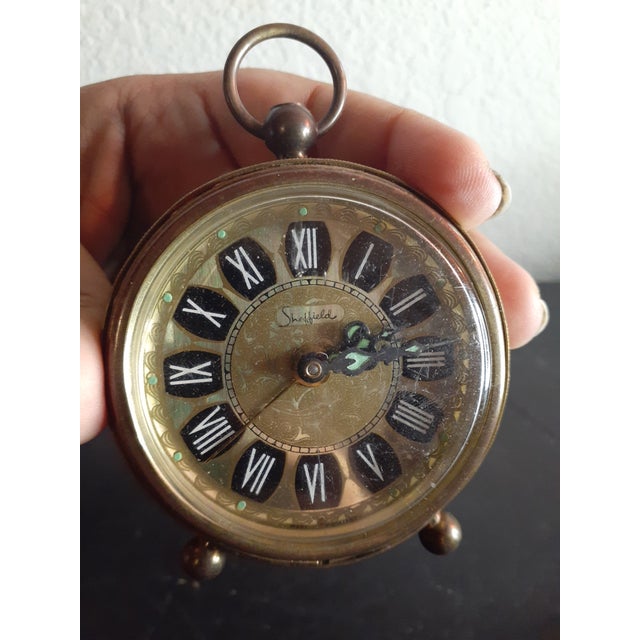 Vintage Sheffield Germany Brass Wind Up Alarm Clock. Chairish