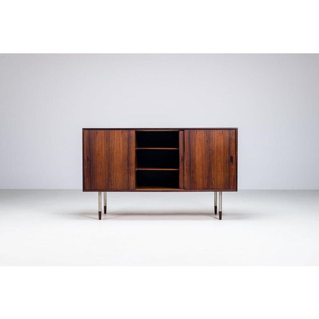 Rosewood Sideboard with Metal Legs, Denmark, 1960 For Sale - Image 4 of 18