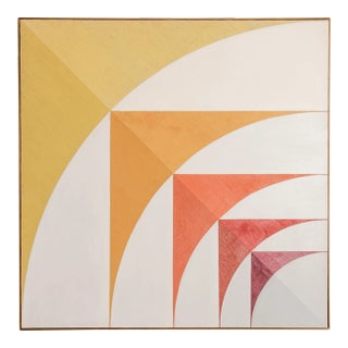 Martha Willis Breeden Geometric Graphic Hardline Painting For Sale