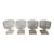 Set of 4 Vintage Square Footed Cocktail Glasses For Sale