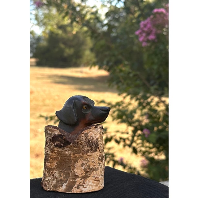 Black Forest Dachshund Birch Tree Inkwell For Sale - Image 16 of 16