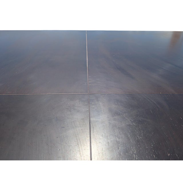 1980s Large Square Dining Table in Wood and Steel, 1970s For Sale - Image 5 of 9