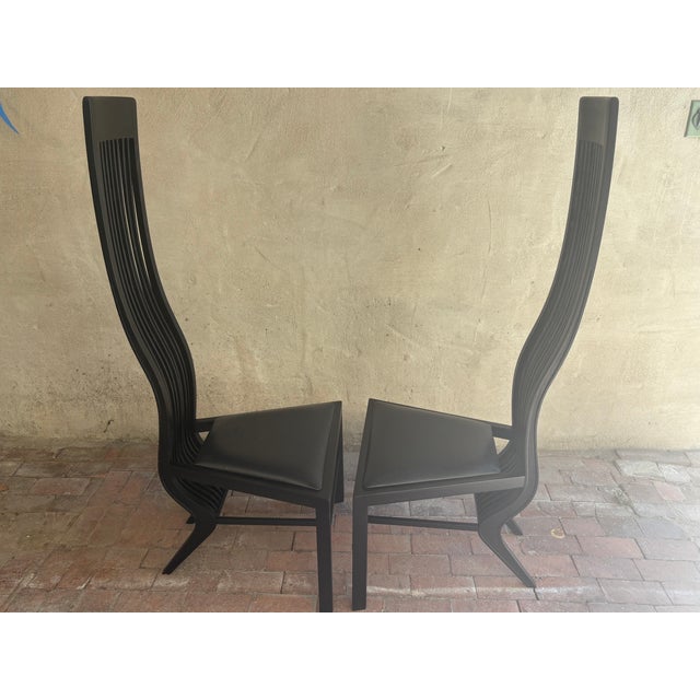Japanese Monroe Chairs by Arata Isozaki Set of 2 For Sale - Image 3 of 7
