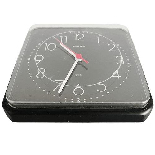 Cool Vintage retro Junghans kitchen clock slash wall clock model W 738 in black from the 1980s. This timeless quartz clock...