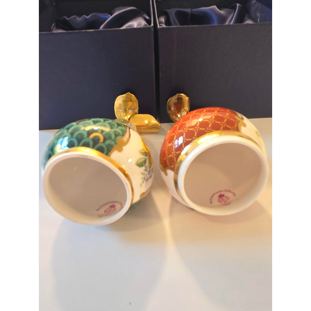 1990s Pair of Royal Worcester Candle Snuffers For Sale - Image 5 of 10