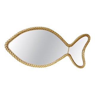 Large Fish-Shaped Rope Mirror, France, 1960s For Sale