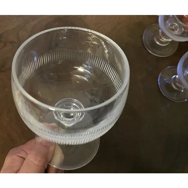 Traditional Antique Early 19th Century George III Anglo Irish Glass Crystal Wine Glasses - Set of 4 For Sale - Image 3 of 13