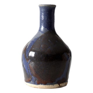 Vintage 1970s Handmade Studio Pottery Bud Vase For Sale