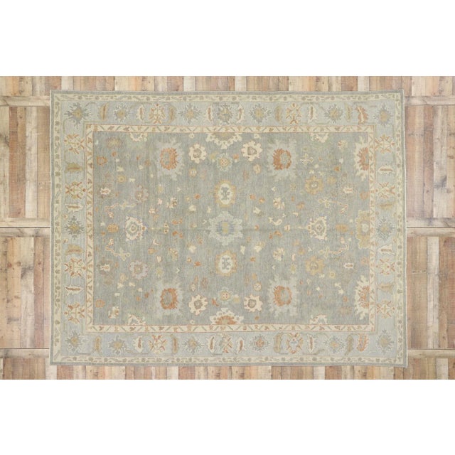 Gray Neutral Earthy Tone Turkish Oushak Rug, 09'00 X 11'08 For Sale - Image 8 of 9