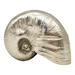 Contemporary Cast Aluminum Nautilus Shell Sculpture / Model – Coastal / Organic Modern For Sale