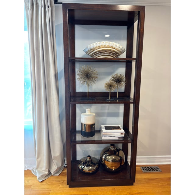2010s Thomasville Cherry Wood Bookcases Set of Two, Attributed For Sale - Image 5 of 5