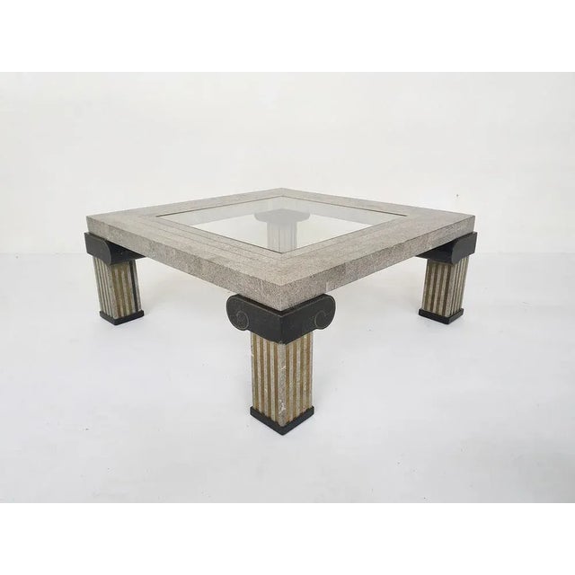 American Tessellated Coffee Table attributed to Maitland Smith, 1980s For Sale - Image 13 of 13