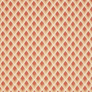 Schumacher Hammerick Diamond Fabric in Clay For Sale