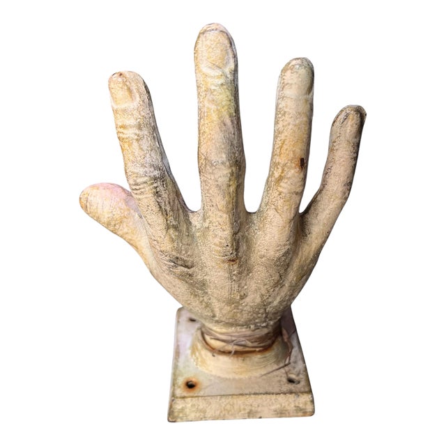 1990s Wall Mount Iron Hand Adjustable Metal Hand For Sale