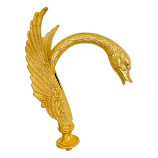 Vintage Hollywood Regency Gilt Metal Swan Faucet Spout in the Style of Sherle Wagner For Sale