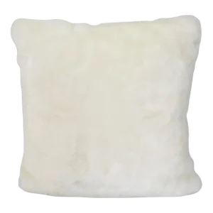 White Snow Faux Rabbit Fur Pillow