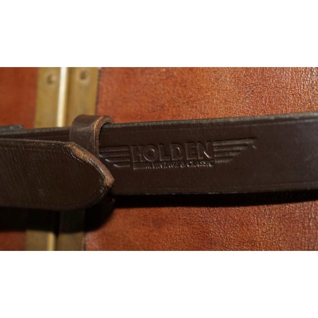 Brown Vintage Leather Car Trunk Drinks Picnic Decanter Set from Holden, Set of 5 For Sale - Image 8 of 18