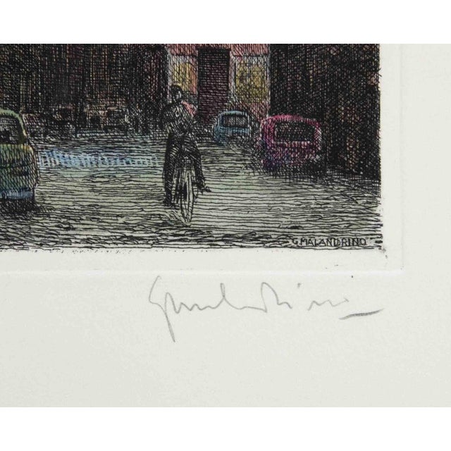 Etching hand watercolored realized by Giuseppe Malandrino in 1970s. Edition of VII/XXX. Excellent condition. This piece is...