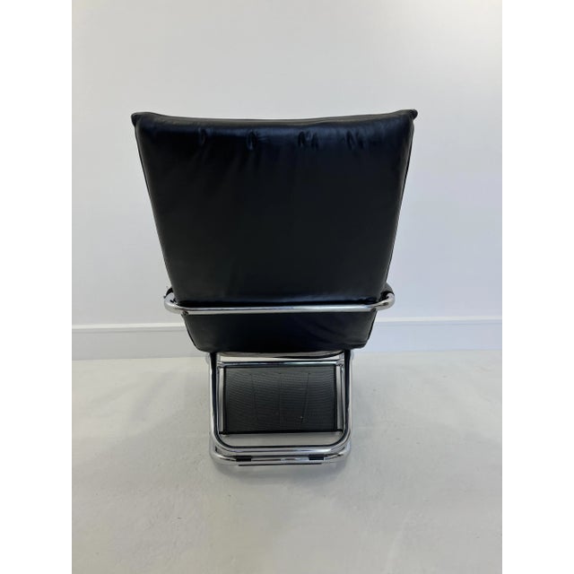 Leather Rocking Chair by Jochen Hoffman, 1980s For Sale - Image 9 of 15