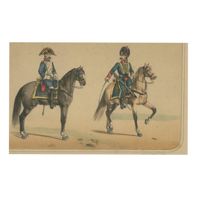 José Villegas, Dragoon and Hussar, 1861, Lithograph For Sale
