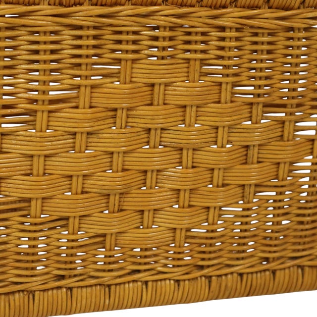 Vintage Boho Bamboo and Rattan Magazine Rack, 1980s For Sale - Image 6 of 12