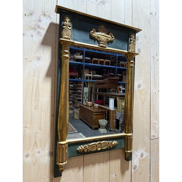 Empire Style Mirror in Gilded Wood For Sale - Image 4 of 7