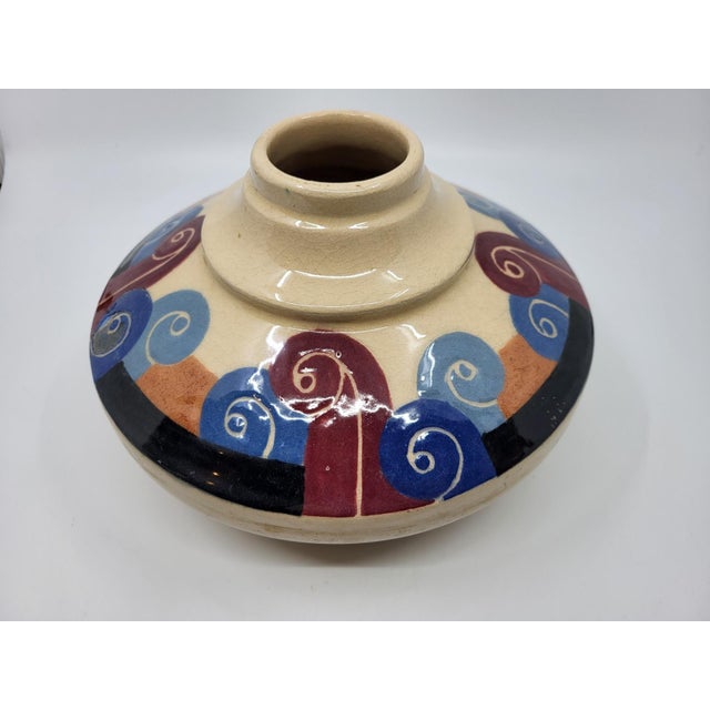 Art Deco Ceramic Vase from Simone Larrieu, 1930s For Sale - Image 4 of 16