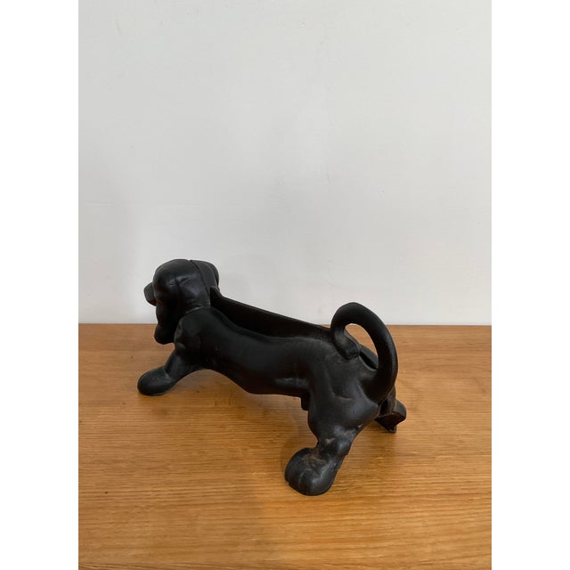 Metal Vintage Cast Iron Dachshund Boot Scraper For Sale - Image 7 of 11