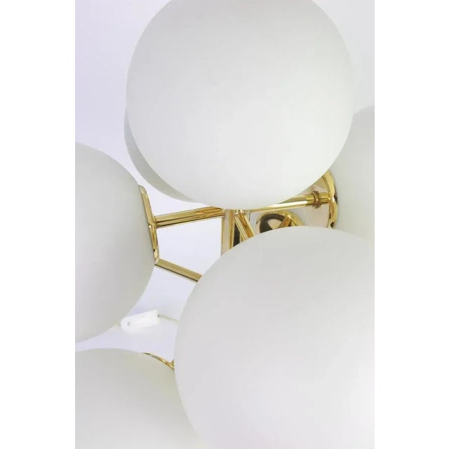 Glass Atomic Brass Table Lamp, Switzerland, 1960s For Sale - Image 7 of 10