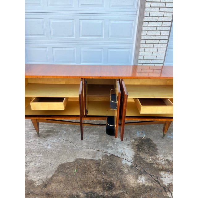 French Mid-Century Modern 1955's Mahogany 5 Door Sideboard For Sale - Image 10 of 12