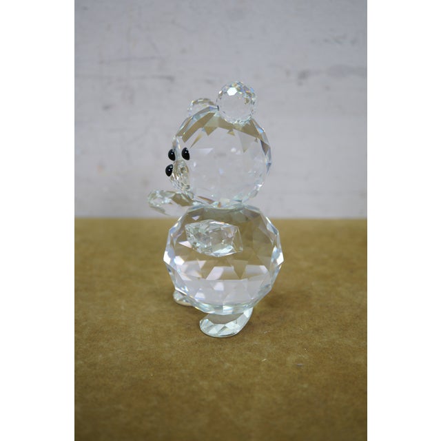 Vintage Swarovski Austrian Crystal Large Teddy Bear Figurine Max Schreck 4.5" For Sale - Image 9 of 13