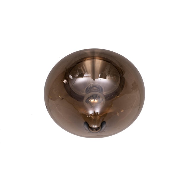 Smoked Glass Drop Ceiling Lights from Dijkstra Lamps, 1970s, Set of 3 For Sale - Image 14 of 18