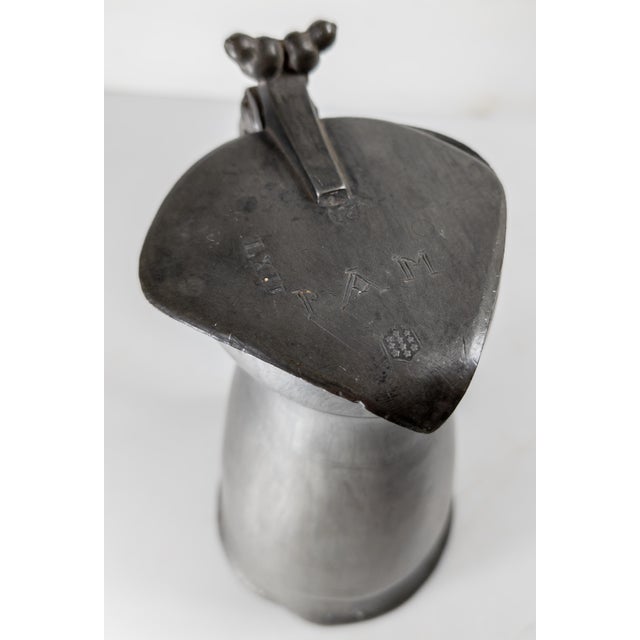 19th Century Continental European French or English Pewter Pitcher For Sale - Image 9 of 14