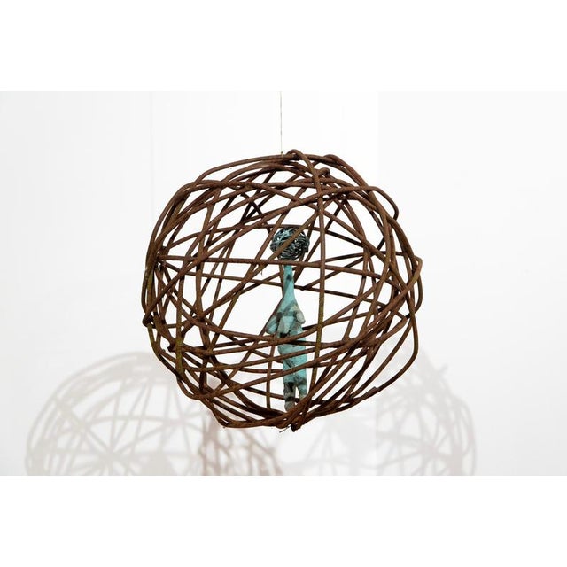 Gold Caged Woman 2 in Rusted Iron, 2010s For Sale - Image 8 of 15