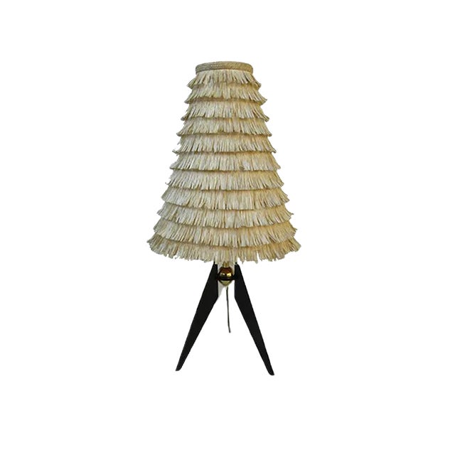 Austrian Tripod Brass Table Lamp, 1950s For Sale