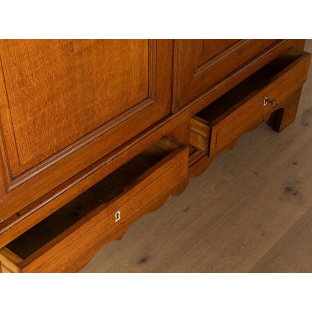 Antique German Oak Wardrobe For Sale - Image 5 of 12