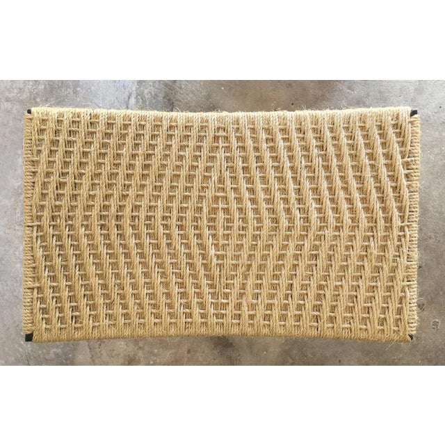 SHIBUI Stool with Iron legs & Agave Seat Stool by 2monos for 2monos Studio For Sale - Image 6 of 7