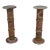 Pair Marble Lighted Base Pedestal Stands For Sale