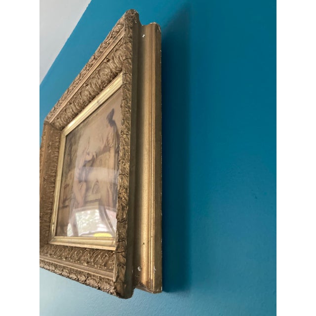 Late 19th Century Attributed to Diana Coomans – “Le Messager De L'Amour” (1890) – Reverse Glass Artwork, Signed For Sale - Image 5 of 11