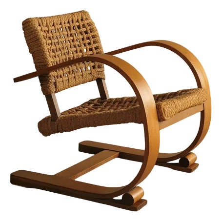 Vintage Armchair by Audoux & Minet, 1940s For Sale