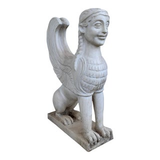 19th Century Rare Greco Roman Sphinx in Terracotta For Sale