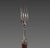 16th-Century Silver and Porphyry Fork Northern Italian work, circa 1550 The cylindrical handle of red/purple porphyry (a...