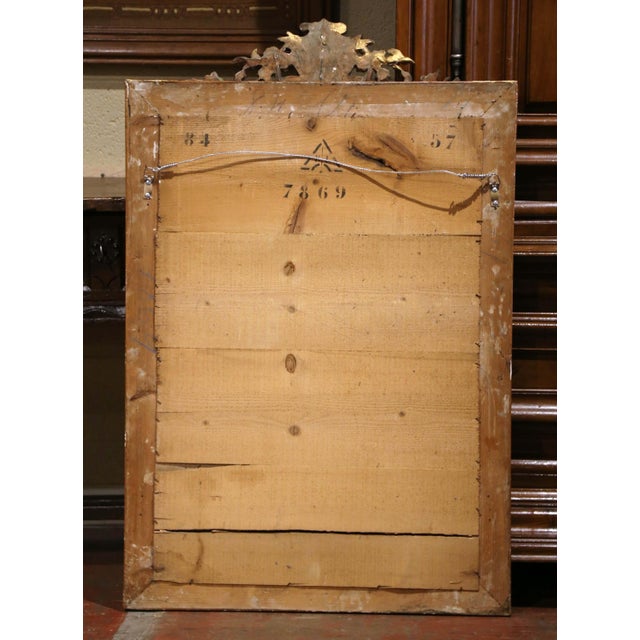 Wood 19th Century French Louis XV Carved Giltwood Mirror With Foliate Shell Motif For Sale - Image 7 of 8