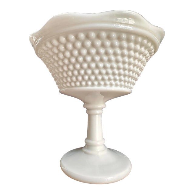 Vintage Westmoreland Milk Glass Compote For Sale