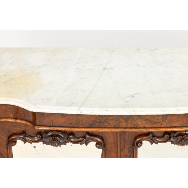 Early 20th Century Victorian Walnut Mirrored Credenza For Sale - Image 5 of 12